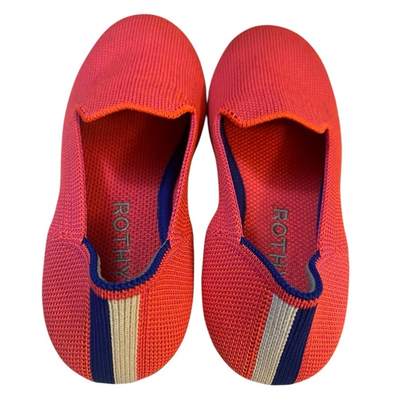Hostess Pick 🥳💥 x 2 Rothy's The Kids Loafer Slip-On Shoes - Red - Picture 2 of 4
